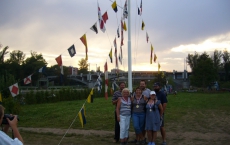Modrá vlajka červenec roku 2009 v Kralupech nad Vltavou